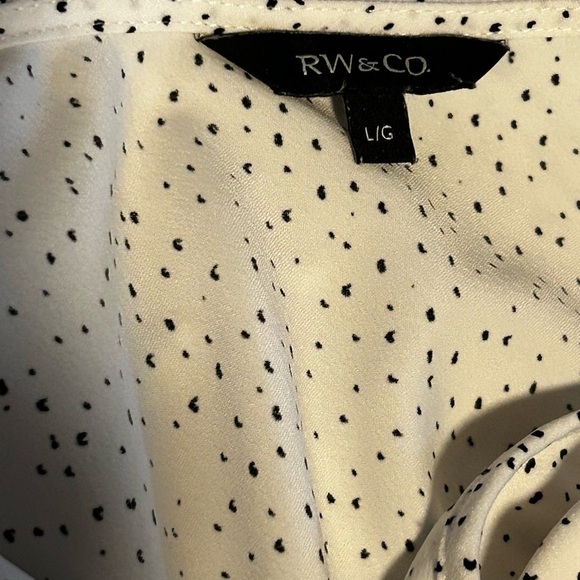 RW&CO. Cream Spaghetti Strap Top with Black Dots - Picture 2 of 10
